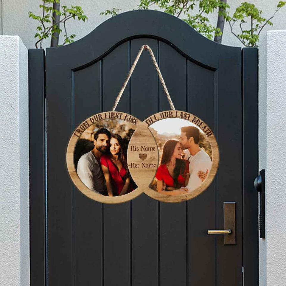 From Our First Kiss - Personalized Couple Wood Sign