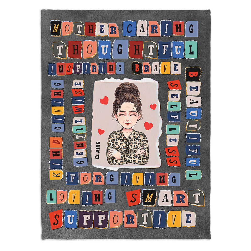 Mother Loving Beautiful - Personalized Mother's Day Mother Blanket