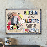 Forever Linked Together - Gift for mom, daughter, son - Personalized Rectangle Metal Sign