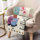 To My Granddaughter - Personalized Mother's Day Grandma Blanket