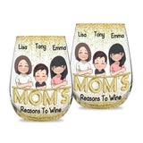 Mom's Reasons To Wine - Personalized Mother's Day Mother All Over Wine Glass