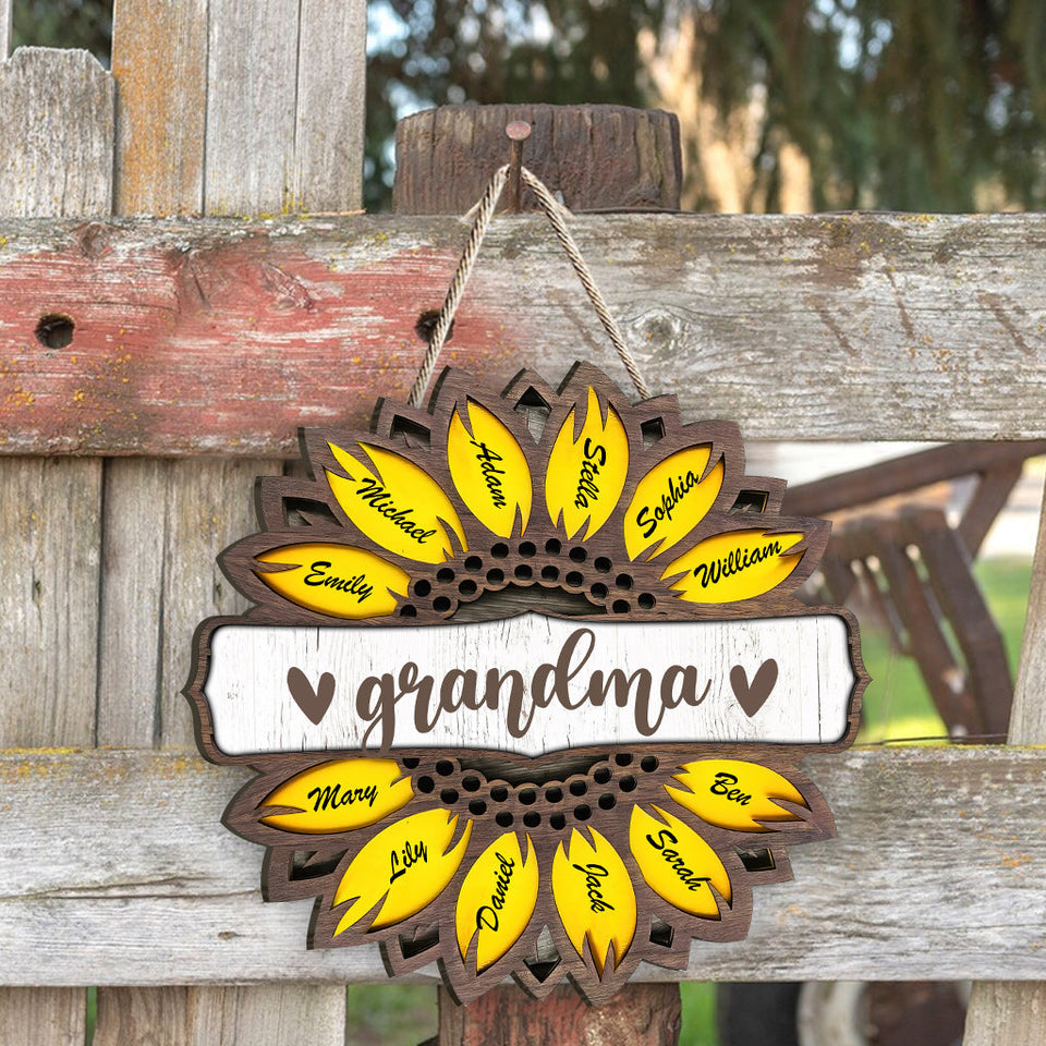 Grandma - Personalized Mother's Day Grandma Wood Sign