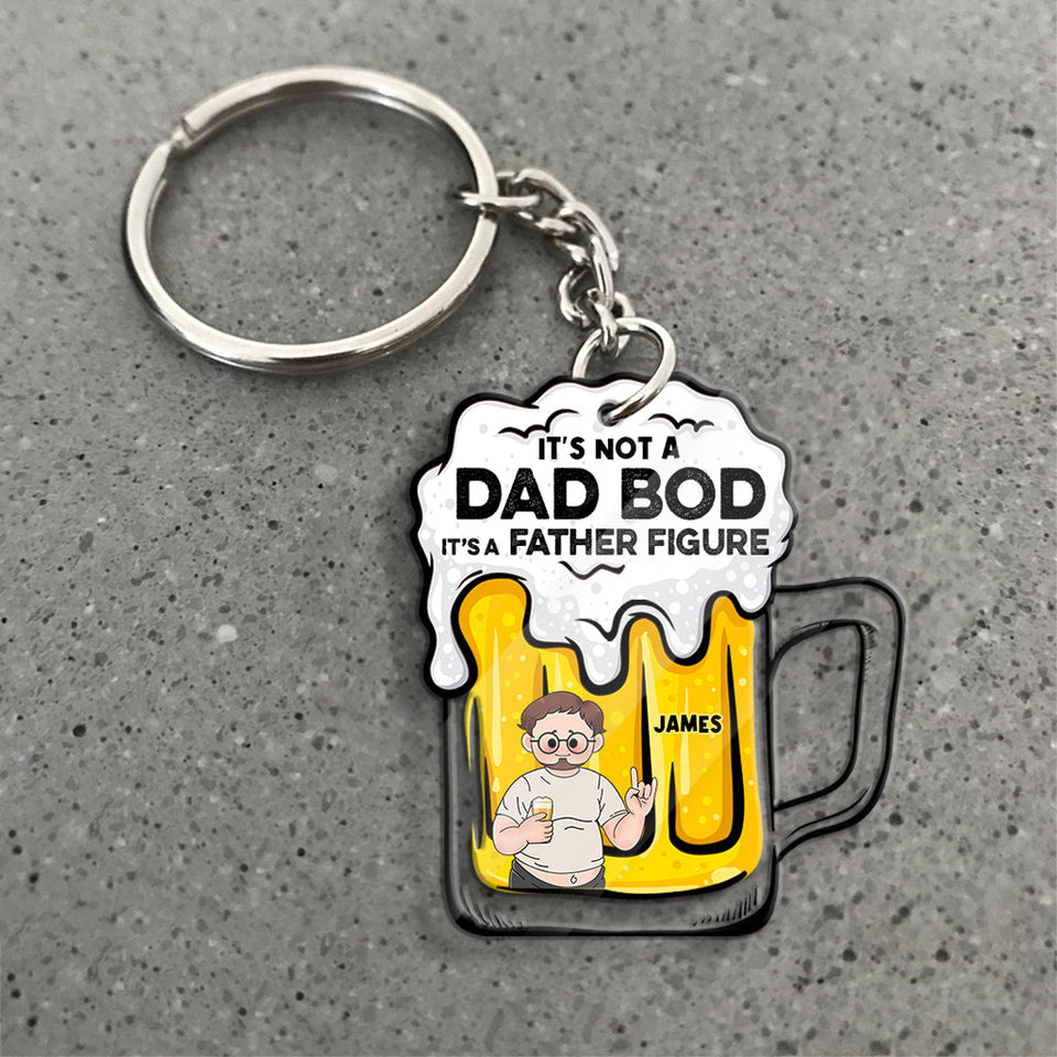 It's Not A Dad Bod - Personalized Father Transparent Keychain