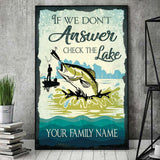If We Don't Answer - Fishing Personalized Rectangle Metal Sign