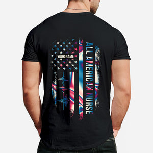 Proud Nurse - Personalized Independence Day T-shirt and Hoodie