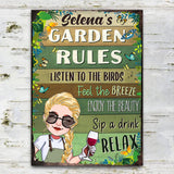 And Into The Garden I Go - Personalized Gardening Rectangle Metal Sign