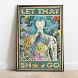 Let That Sht Go - Yoga Canvas And Poster