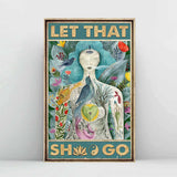 Let That Sht Go - Yoga Canvas And Poster
