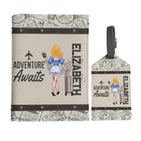 Adventure Awaits - Travelling gift for her, mom, wife, girlfriend, friend - Personalized Set