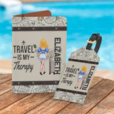 Adventure Awaits - Travelling gift for her, mom, wife, girlfriend, friend - Personalized Set