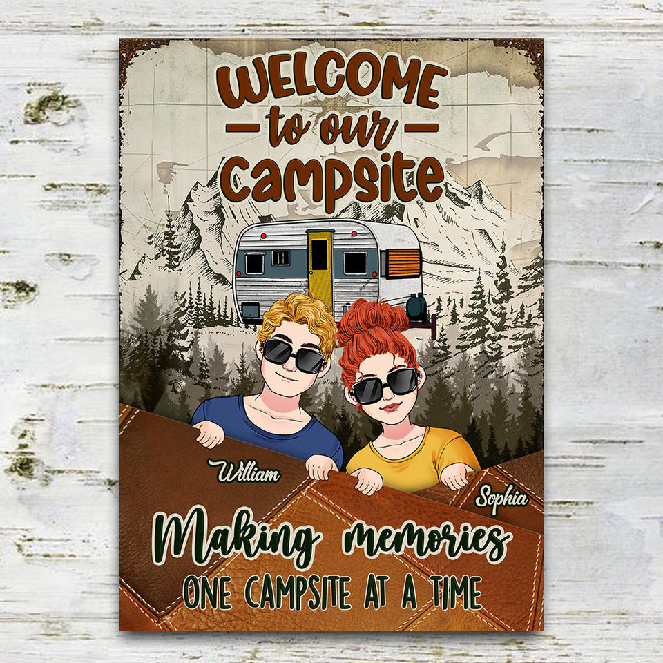 Camping Partners For Life - Personalized Camping Rectangle Metal Sign