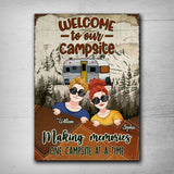 Camping Partners For Life - Personalized Camping Rectangle Metal Sign
