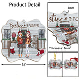 Bestie Forever - Personalized Christmas Bestie Ornament (Printed On Both Sides)