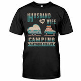 Husband And Wife Camping Partners - T-shirt and Hoodie 112021
