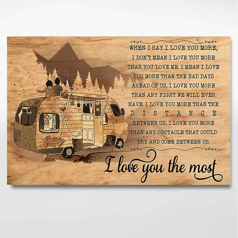 I Love You The Most - Camping Poster 112021