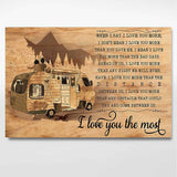 I Love You The Most - Camping Poster 112021