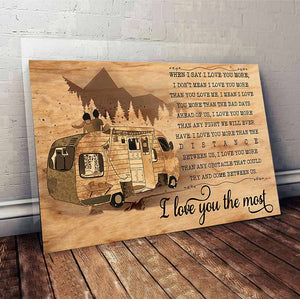 I Love You The Most - Camping Poster 112021
