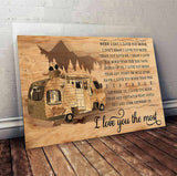 I Love You The Most - Camping Poster 112021