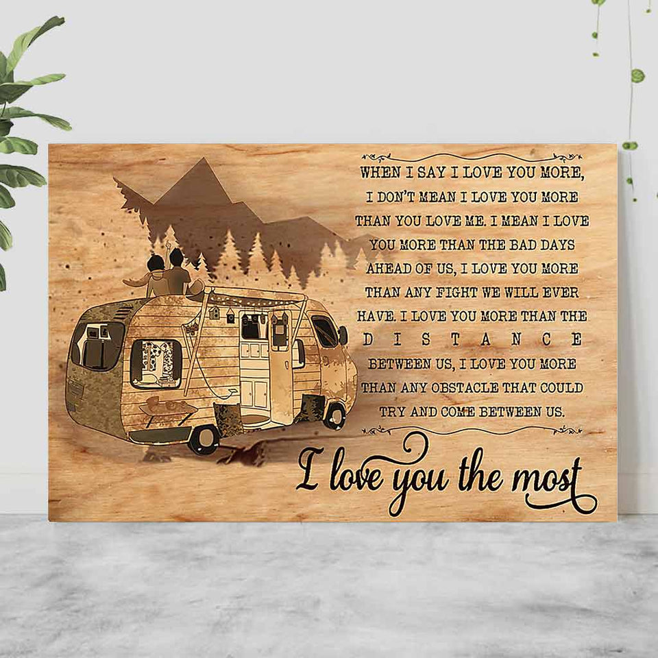 I Love You The Most - Camping Poster 112021