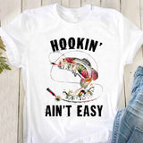 Hookin' Ain't Easy - Fishing T-shirt and Hoodie 1121