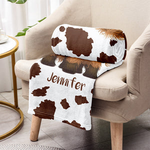 Just A Girl Who Loves Highland Cows - Personalized Blanket