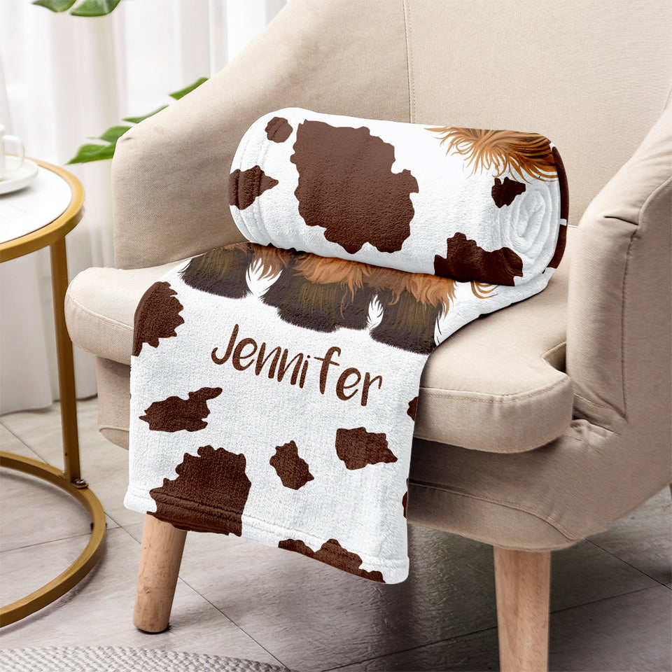 Just A Girl Who Loves Highland Cows - Personalized Blanket
