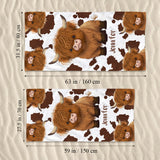 Just A Girl Who Loves Highland Cows - Personalized Quick-dry Beach Towel/ Bath Towel