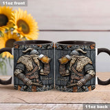 Viking Drinking Beer - Personalized Viking Accent Mug
