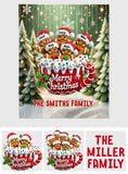 Merry Christmas - Personalized Family Blanket