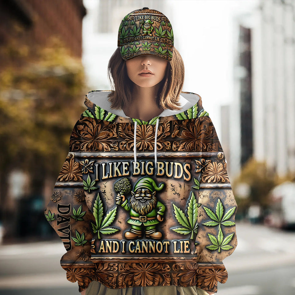 I Like Big Buds - Personalized Weed All Over Print Hoodie & Classic Cap