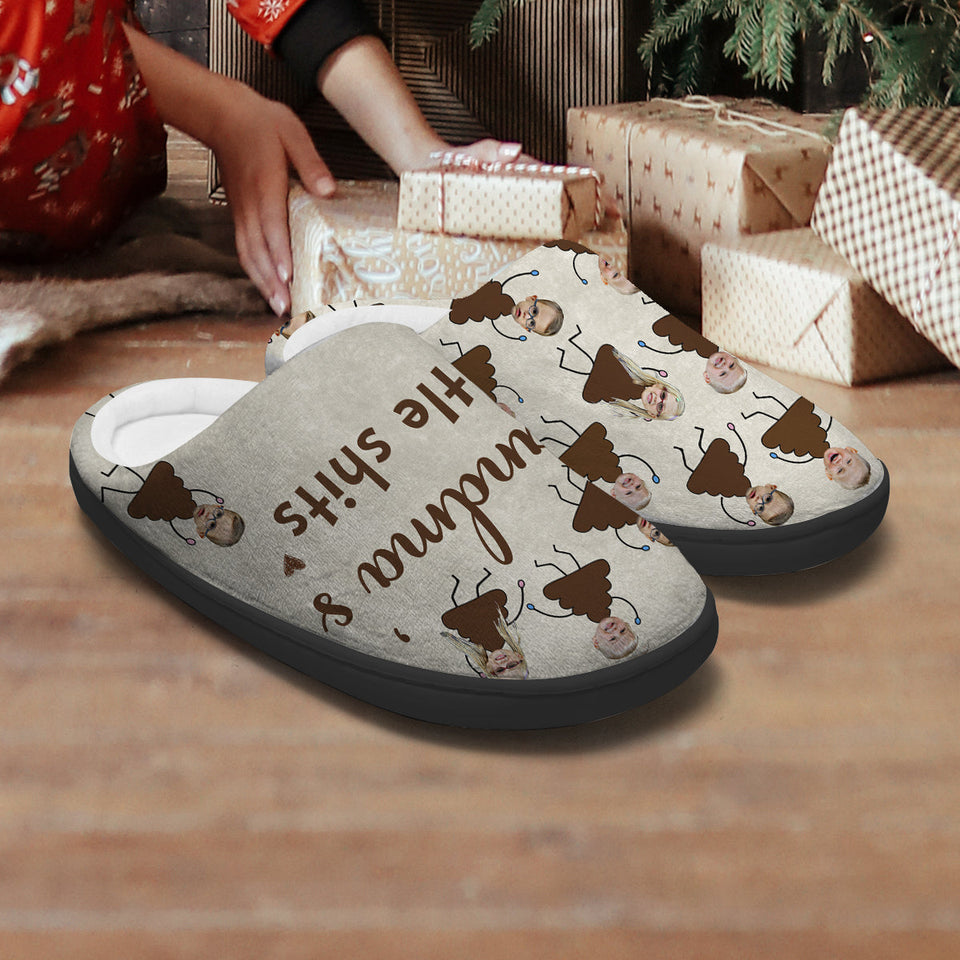 Grandma's Little Shits - Gift for grandma - Personalized Slippers