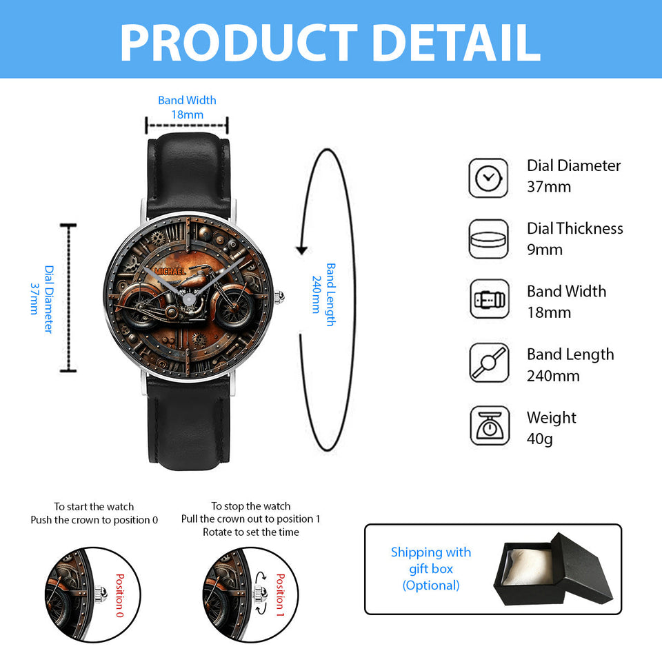 Time To Ride - Personalized Biker Hand Watch