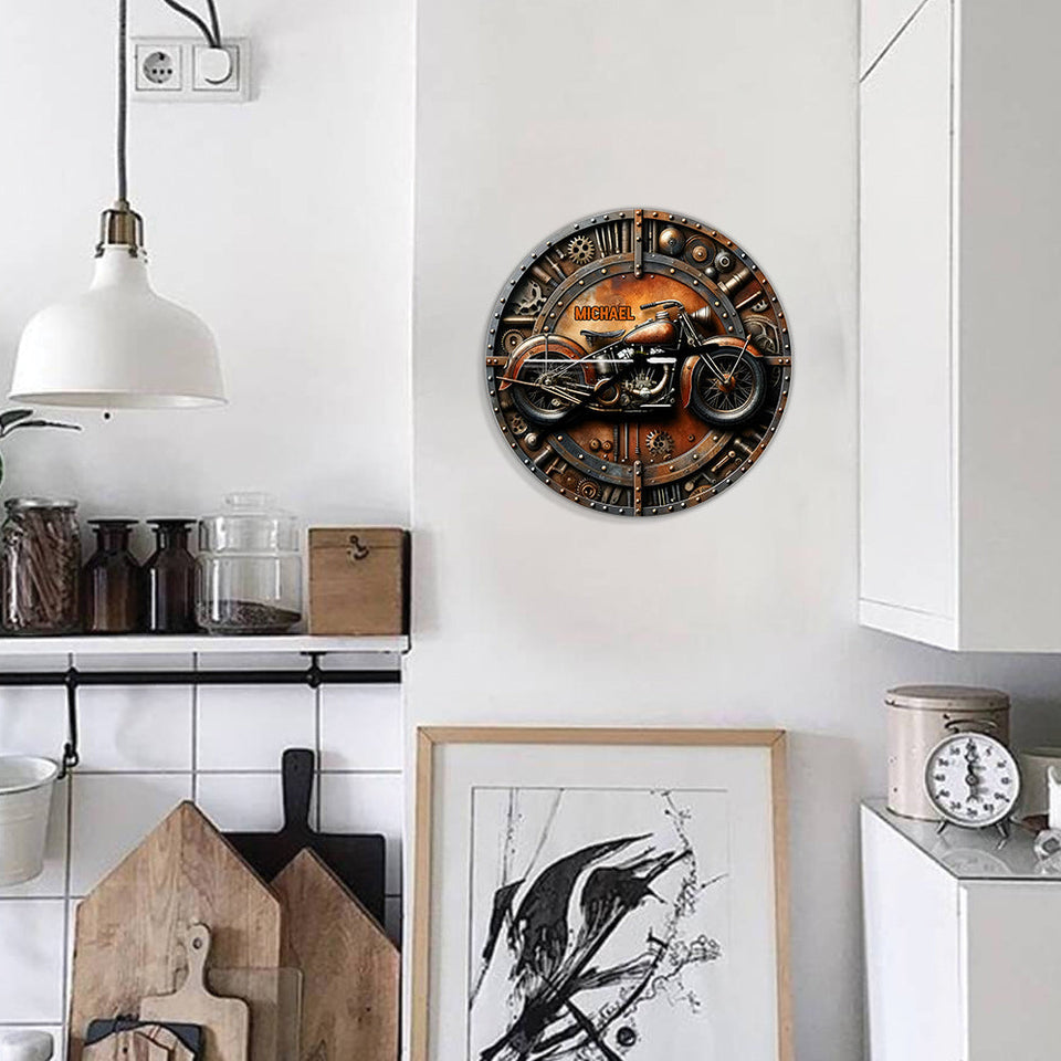 Time To Ride - Personalized Biker Wall Clock