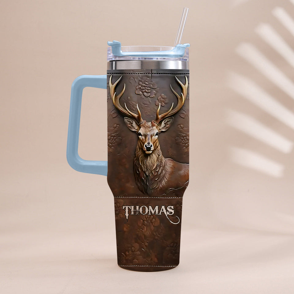 Love Hunting - Personalized Hunting Tumbler With Handle