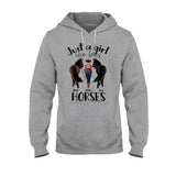 Just A Girl Who Loves Horses - Personalized Horse T-shirt and Hoodie