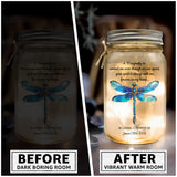 A Dragonfly To Remind Me Of You - Personalized Memorial Mason Jar Light
