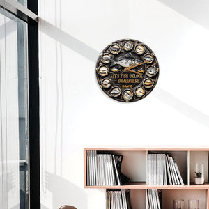 It's Fish Oclock Somewhere - Personalized Fishing Wall Clock
