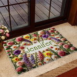 Beautiful Flowers - Personalized Gardening Doormat