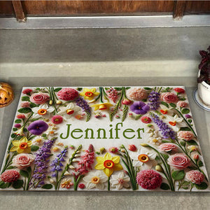 Beautiful Flowers - Personalized Gardening Doormat