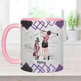 Golf Instruction - Golf gift for her, girlfriend, wife, daughter - Personalized Accent Mug