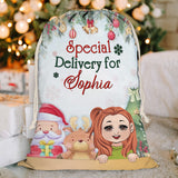 Special Delivery - Personalized Family Drawstring Tote Bag