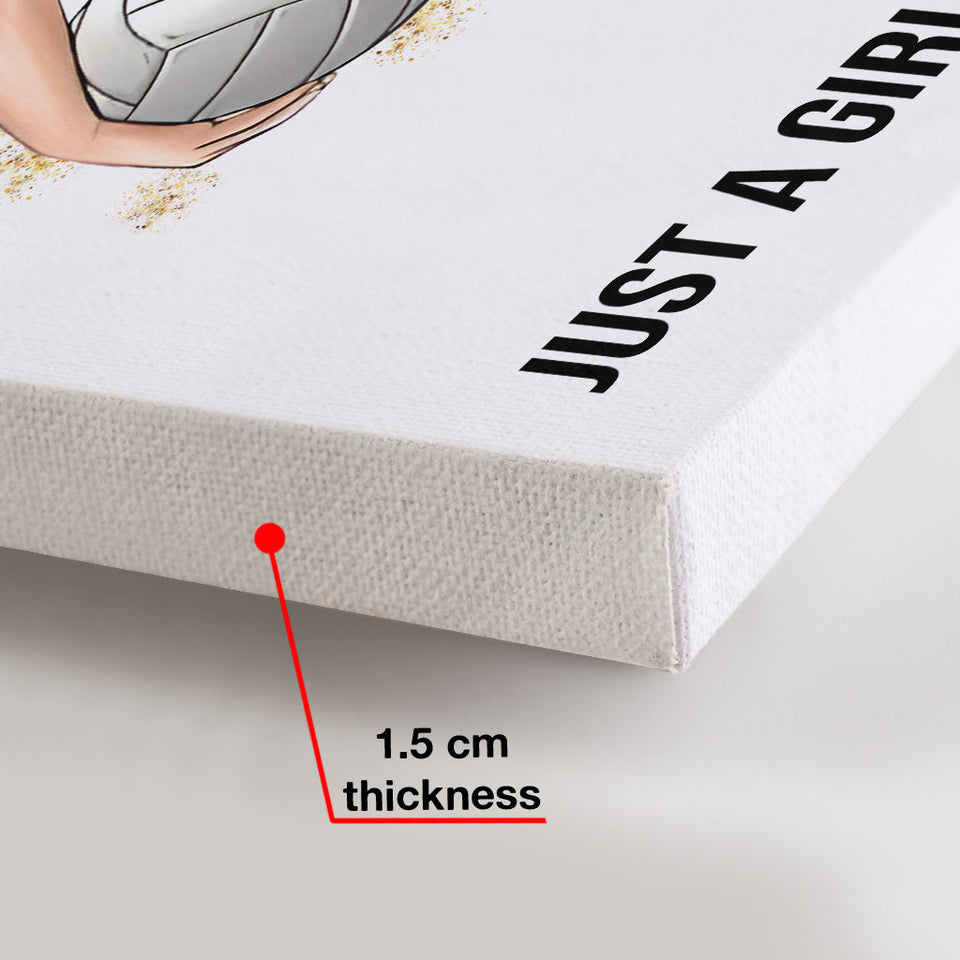 Just A Girl Who Loves Volleyball - Personalized Volleyball Canvas And Poster