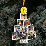 Merry Christmas - Personalized Softball Transparent Ornament