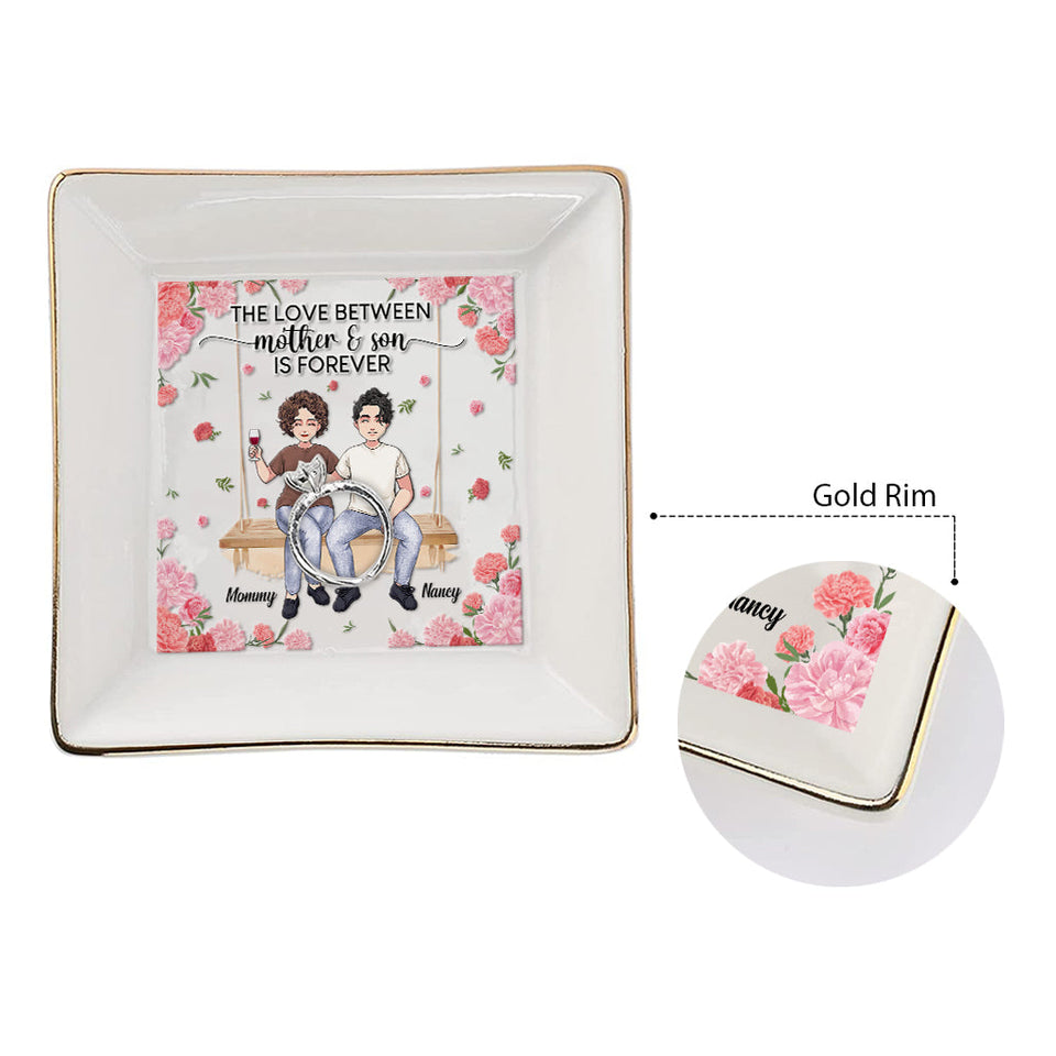 Mother And Daughter - Gift for mom, daughter, son - Personalized Jewelry Dish