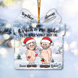 Together And Always - Personalized Husband And Wife Transparent Ornament