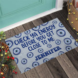 Check Ya Energy - Personalized Witch Doormat