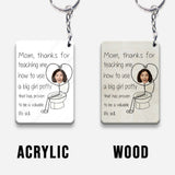 Thanks For Teaching Me Big Girl Potty - Personalized Mother Keychain