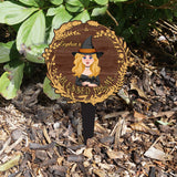 Blessed Home - Personalized Witch Acrylic Plaque Stake