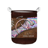 Pink Stethoscope - Personalized Nurse Storage Basket