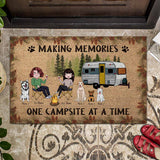 Life Is Better Around The Campfire - Personalized Camping Doormat